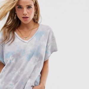 Free People Tie Dye Open Back tee size Small